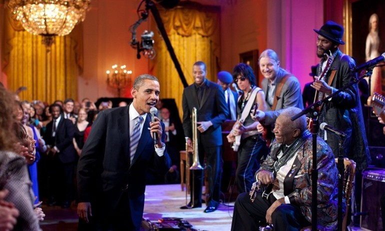 B.B.King từng song ca với Obama trong Nhà Trắng