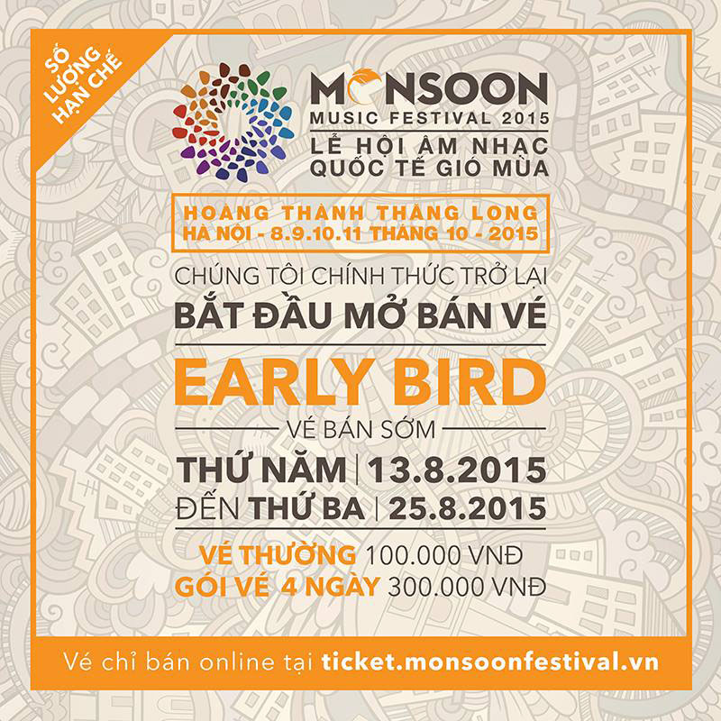 Háo hức với Monsoon Music Festival tại Việt Nam