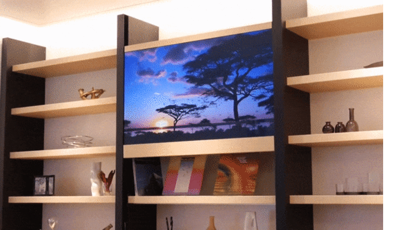 [CES 2016] Panasonic ra mắt TV LCD trong suốt, tích hợp vào cửa tủ nội thất
