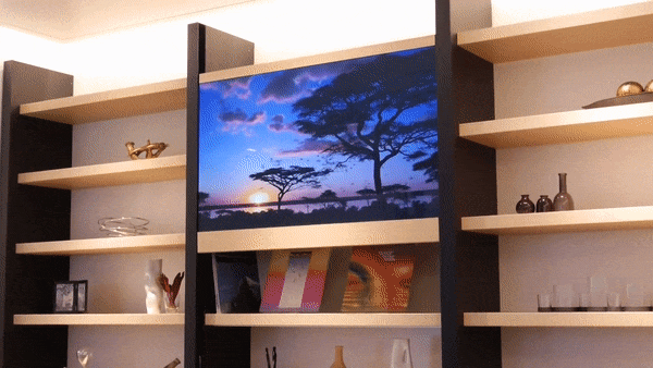 [CES 2016] Panasonic ra mắt TV LCD trong suốt, tích hợp vào cửa tủ nội thất
