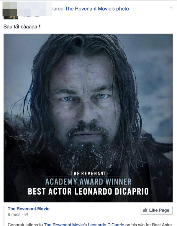 Leonardo đã thoát được “cơn ác mộng Oscar”