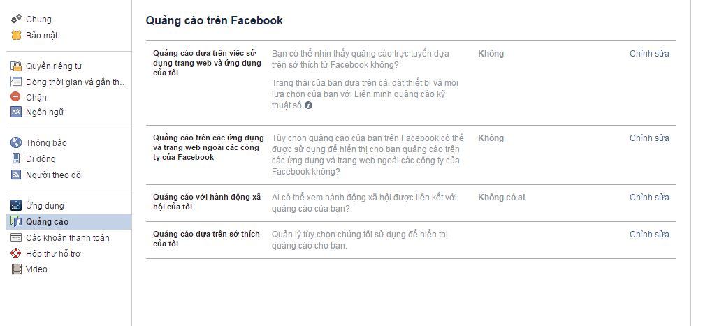 Cách ngăn Facebook theo dõi hoạt động của bạn trên Internet