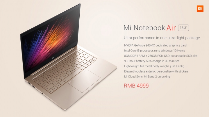 Xiaomi ra mắt Mi Notebook Air: Cấu hình tốt, đẹp, nhẹ, vẫn rẻ