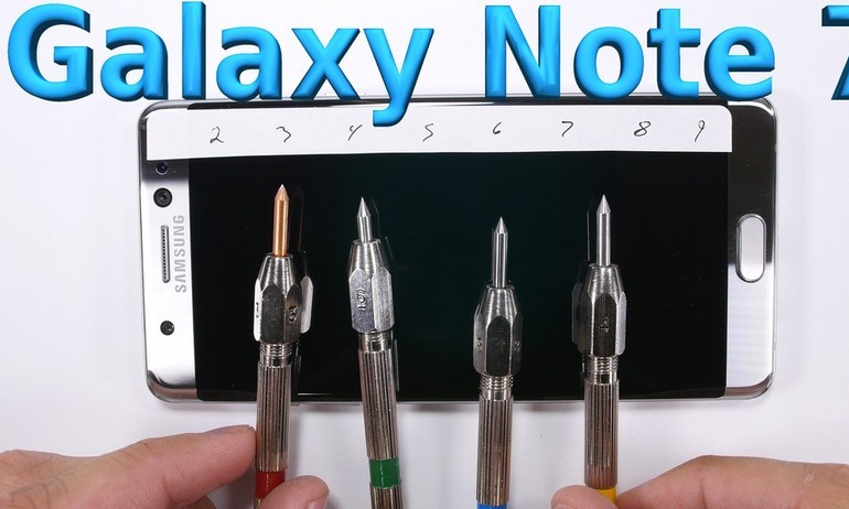 “Tra tấn” Galaxy Note 7: Cứng nhưng rất dễ xước !?!