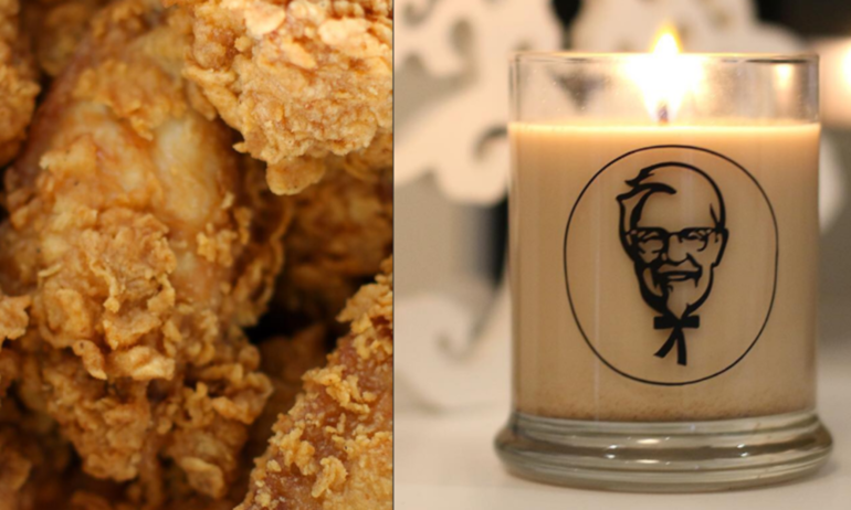 KFC tung chiêu độc mùa Giáng Sinh với nến thơm mùi gà rán