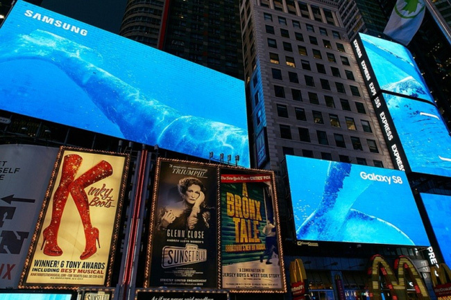 Samsung phô diễn sức mạnh đồng tiền trên đất Mỹ với màn hình quảng cáo “khủng” nhất thế giới