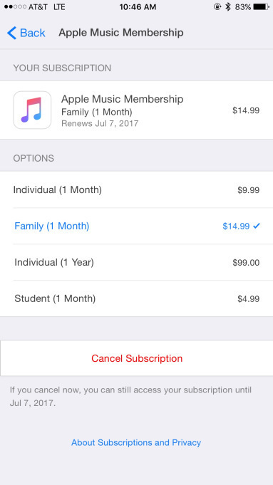 Không cần sử dụng gift card, người dùng đã có thể tự gia hạn Apple Music theo năm