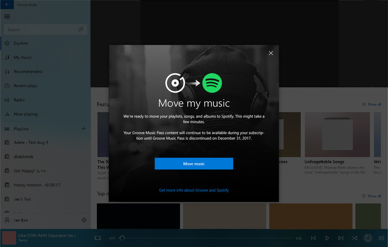 Microsoft chính thức loại bỏ dịch vụ Groove Music, bắt tay với Spotify