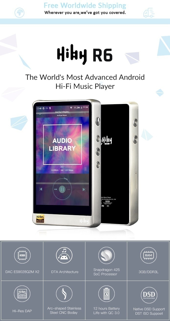 HiBy R6: Máy nghe nhạc di động sở hữu cấu hình tiên tiến nhất hiện nay từ HiBy Music