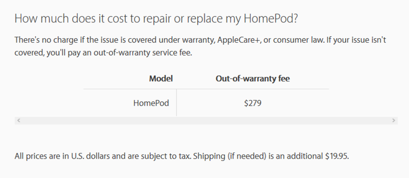 Apple cập nhật chi phí sửa chữa loa HomePod: Cực đắt!