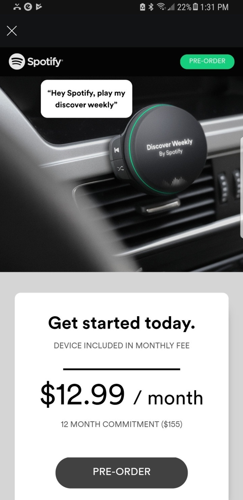 Spotify có thể ra mắt thiết bị đầu tiên dành cho xe hơi?