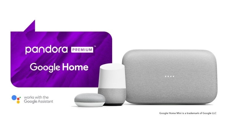 Pandora Premium gia nhập các dịch vụ được hỗ trợ trên loa Google Home