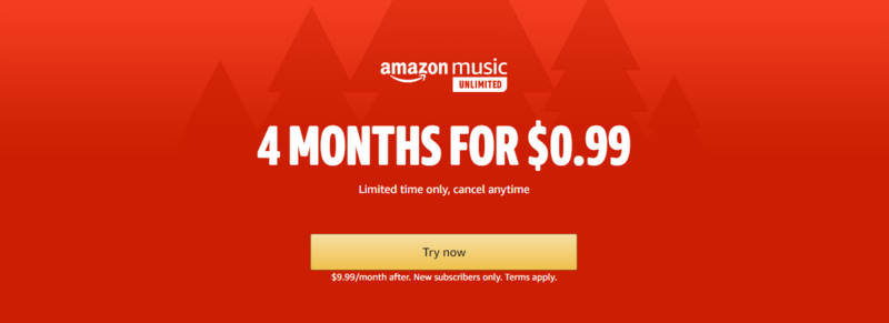 Amazon bất ngờ tung gói khuyến mãi hấp dẫn dành cho người đăng ký mới dịch vụ Amazon Music Unlimited