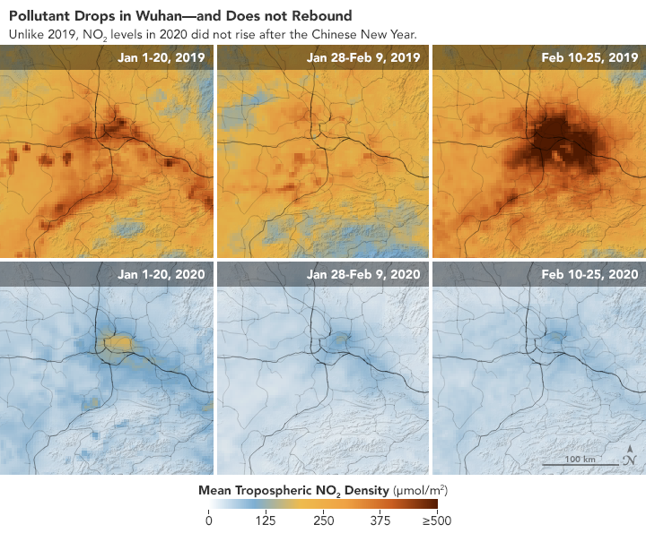 NASA ghi nhận Trung Quốc giảm ô nhiễm sau khi dịch Corona bùng phát
