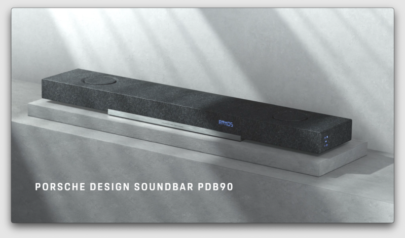 Porsche Design giới thiệu loa soundbar Dolby Atmos DP890 dành cho không gian sang trọng