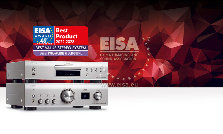 Bộ đôi Denon PMA-900HNE & DCD-900NE đoạt giải EISA Best Value Stereo System 2022-2023