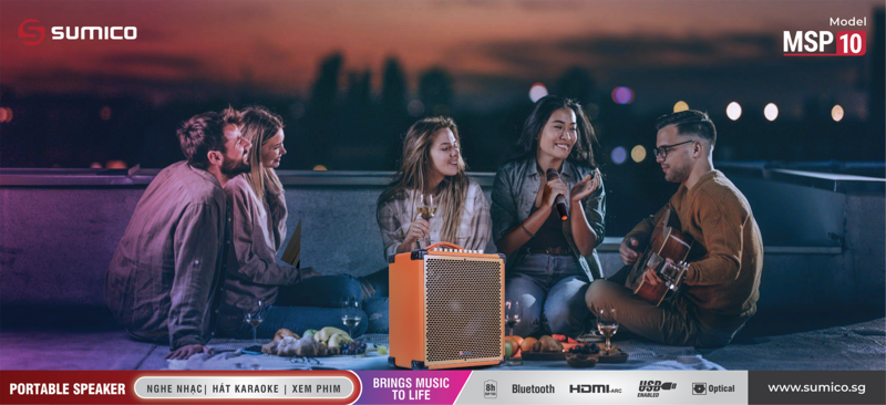 Sumico giới thiệu Portable Speaker Series: Thiết kế sang trọng, tính di động cao, có thể dùng như dàn karaoke