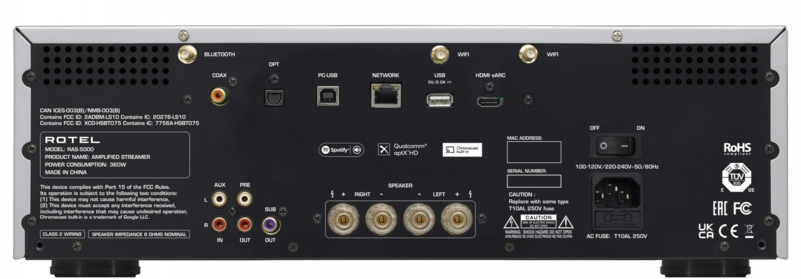 Rotel ra mắt ampli tích hợp RAS-5000: Hỗ trợ nhạc số trực tuyến, đa dạng kết nối, công suất 220W/kênh